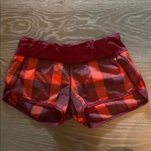 Lululemon plaid shorts